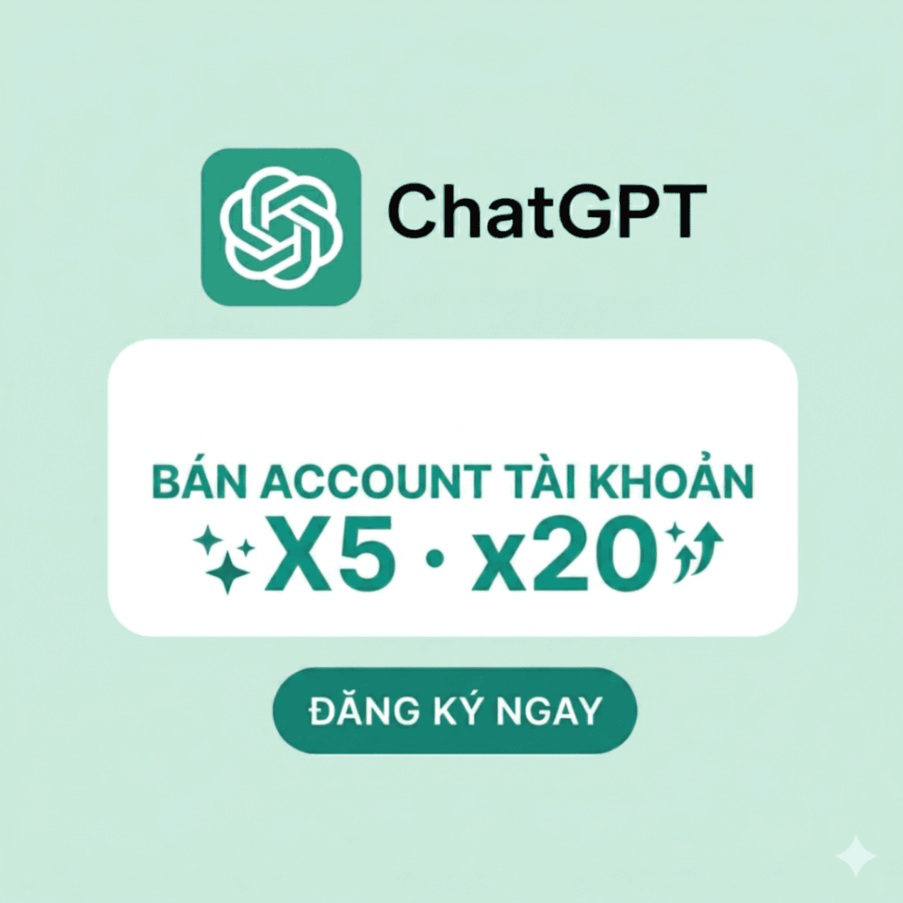 Tài khoản CHATGPT - CHATGPT Pro 5x, 20x Giá Rẻ - 1 tháng - Bảo hành full time