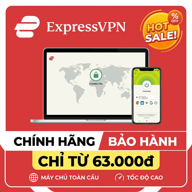 Tài khoản ExpressVPN Giá rẻ - Bảo hành tốt 