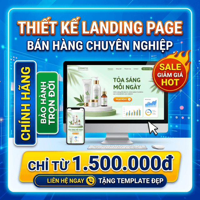 Dịch vụ Thiết kế Landing Page Bán Hàng - Giá Rẻ - Chuyên nghiệp
