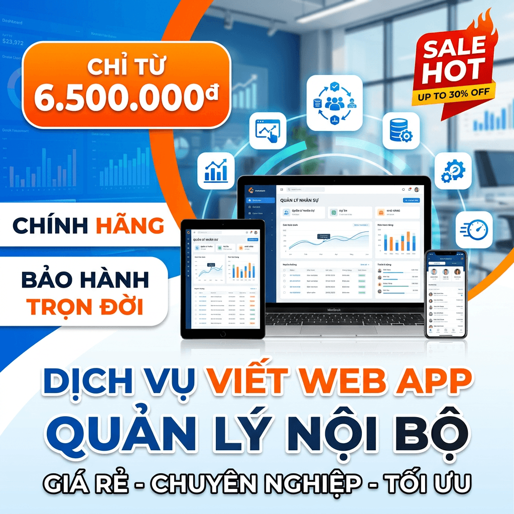 Dịch Viết Web App quản lý nội bộ -  Giá Rẻ - Chuyên nghiệp